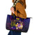 New Caledonia Leather Tote Bag Whale Hibiscus Polynesian