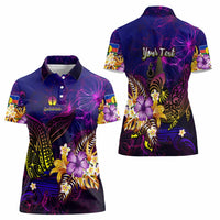New Caledonia Women Polo Shirt Whale Hibiscus Polynesian DT02 - Polynesian Pride