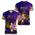 New Caledonia Women V-Neck T-Shirt Whale Hibiscus Polynesian