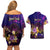 Tahiti French Polynesia Couples Matching Off Shoulder Short Dress and Hawaiian Shirt Whale Hibiscus Polynesian