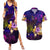 Tahiti French Polynesia Couples Matching Summer Maxi Dress and Hawaiian Shirt Whale Hibiscus Polynesian