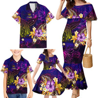 Tahiti French Polynesia Family Matching Mermaid Dress and Hawaiian Shirt Whale Hibiscus Polynesian DT02 - Polynesian Pride