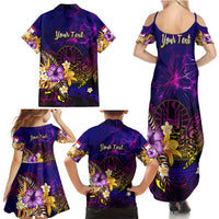 Tahiti French Polynesia Family Matching Summer Maxi Dress and Hawaiian Shirt Whale Hibiscus Polynesian DT02 - Polynesian Pride