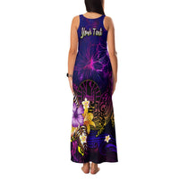 Tahiti French Polynesia Family Matching Tank Maxi Dress and Hawaiian Shirt Whale Hibiscus Polynesian DT02 - Polynesian Pride