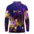 Tahiti French Polynesia Long Sleeve Polo Shirt Whale Hibiscus Polynesian