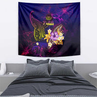 Tahiti French Polynesia Tapestry Whale Hibiscus Polynesian
