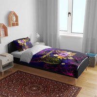 Cook Islands Bedding Set Whale Hibiscus Polynesian