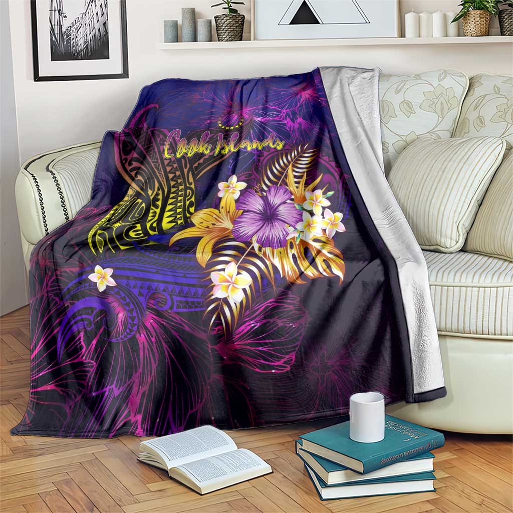 Cook Islands Blanket Whale Hibiscus Polynesian