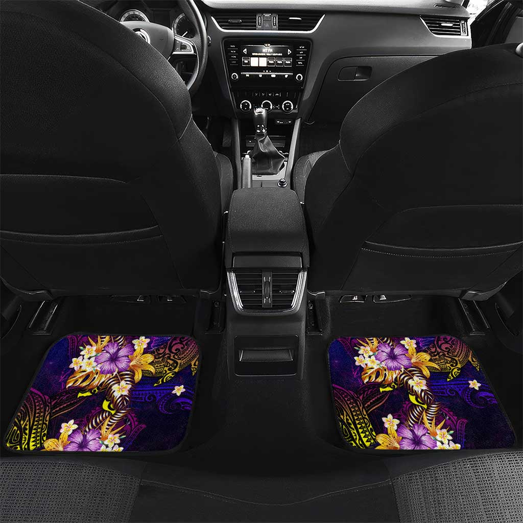 Cook Islands Car Mats Whale Hibiscus Polynesian