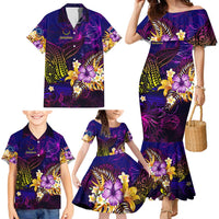 Cook Islands Family Matching Mermaid Dress and Hawaiian Shirt Whale Hibiscus Polynesian DT02 - Polynesian Pride