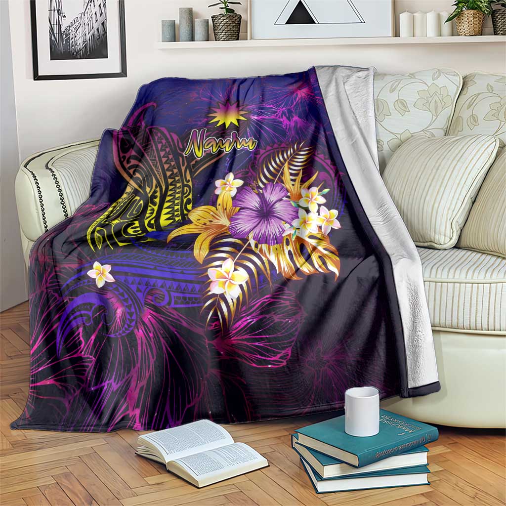 Nauru Blanket Whale Hibiscus Polynesian