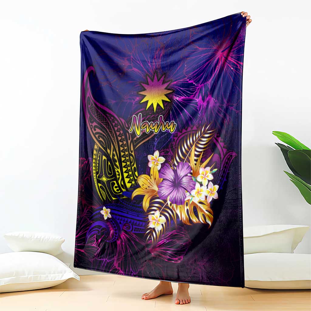 Nauru Blanket Whale Hibiscus Polynesian
