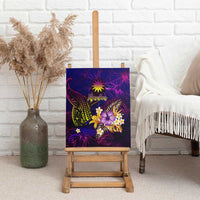 Nauru Canvas Wall Art Whale Hibiscus Polynesian