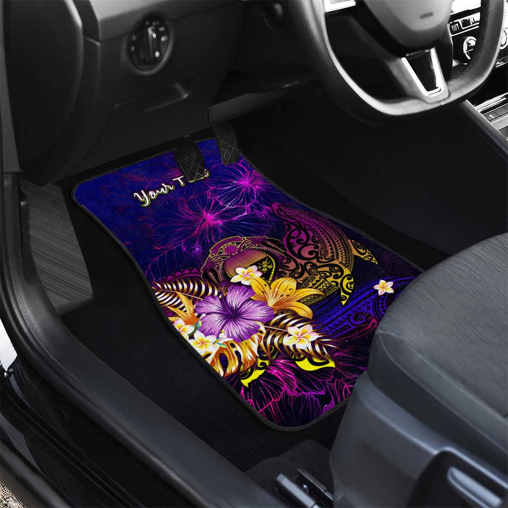 Nauru Car Mats Whale Hibiscus Polynesian