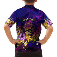 Nauru Family Matching Summer Maxi Dress and Hawaiian Shirt Whale Hibiscus Polynesian