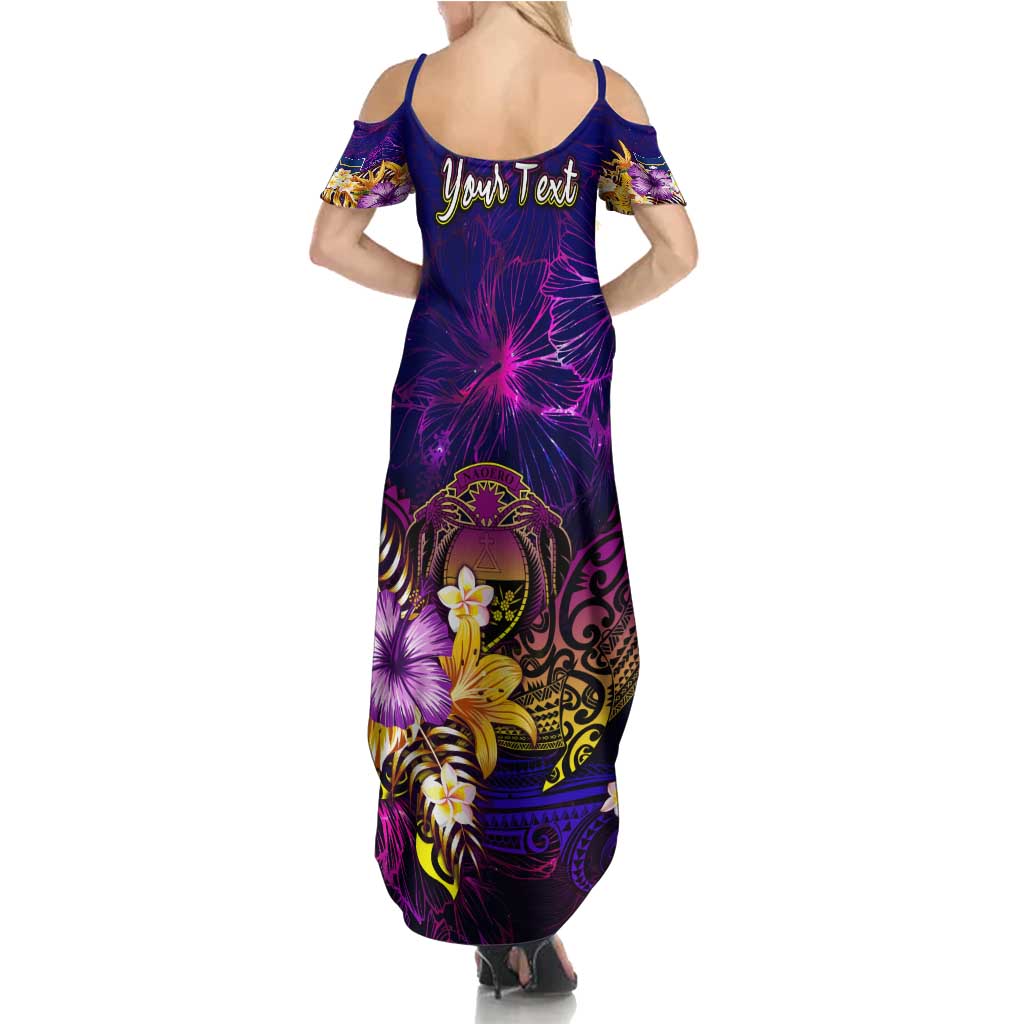 Nauru Family Matching Summer Maxi Dress and Hawaiian Shirt Whale Hibiscus Polynesian