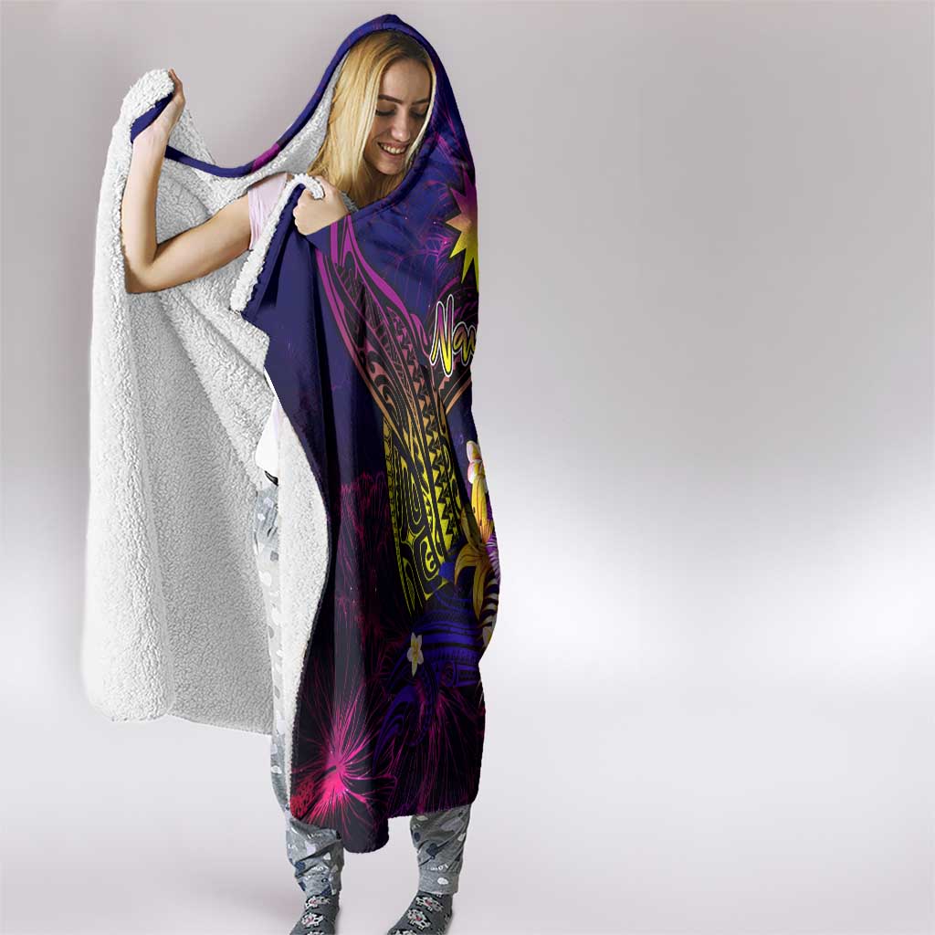 Nauru Hooded Blanket Whale Hibiscus Polynesian