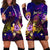 Nauru Hoodie Dress Whale Hibiscus Polynesian