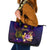 Nauru Leather Tote Bag Whale Hibiscus Polynesian