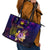 Nauru Leather Tote Bag Whale Hibiscus Polynesian