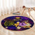 Nauru Round Carpet Whale Hibiscus Polynesian