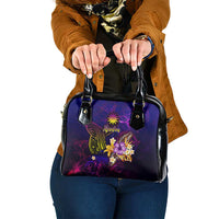 Nauru Shoulder Handbag Whale Hibiscus Polynesian