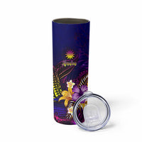 Nauru Skinny Tumbler Whale Hibiscus Polynesian