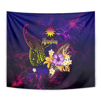 Nauru Tapestry Whale Hibiscus Polynesian