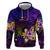 Nauru Zip Hoodie Whale Hibiscus Polynesian