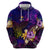 Nauru Zip Hoodie Whale Hibiscus Polynesian