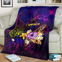 Tuvalu Blanket Whale Hibiscus Polynesian