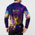 Tuvalu Button Sweatshirt Whale Hibiscus Polynesian