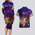Tuvalu Couples Matching Long Sleeve Bodycon Dress and Hawaiian Shirt Whale Hibiscus Polynesian