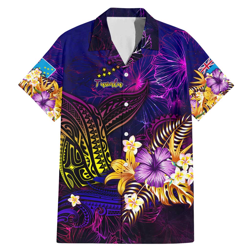 Tuvalu Family Matching Mermaid Dress and Hawaiian Shirt Whale Hibiscus Polynesian