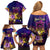 Tuvalu Family Matching Off Shoulder Short Dress and Hawaiian Shirt Whale Hibiscus Polynesian