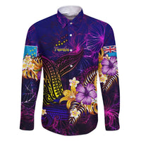 Tuvalu Family Matching Short Sleeve Bodycon Dress and Hawaiian Shirt Whale Hibiscus Polynesian