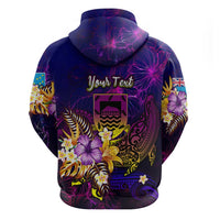Tuvalu Hoodie Whale Hibiscus Polynesian
