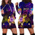 Tuvalu Hoodie Dress Whale Hibiscus Polynesian