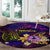 Tuvalu Round Carpet Whale Hibiscus Polynesian