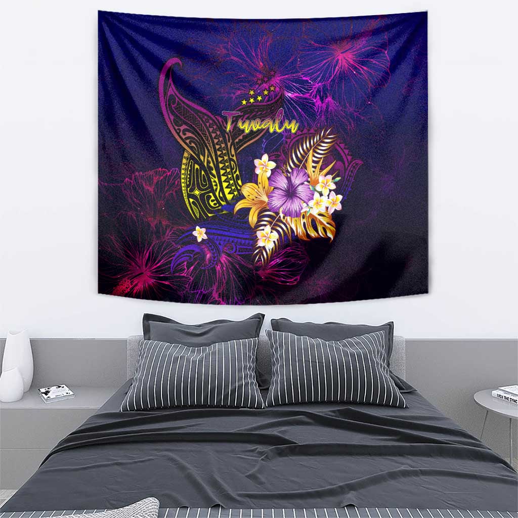 Tuvalu Tapestry Whale Hibiscus Polynesian