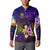 Northern Mariana Islands Button Sweatshirt Whale Hibiscus Polynesian