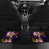 Northern Mariana Islands Car Mats Whale Hibiscus Polynesian DT02 Set 2pcs - Back Purple - Polynesian Pride