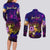 Northern Mariana Islands Couples Matching Long Sleeve Bodycon Dress and Long Sleeve Button Shirt Whale Hibiscus Polynesian