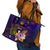 Northern Mariana Islands Leather Tote Bag Whale Hibiscus Polynesian