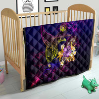 Northern Mariana Islands Quilt Whale Hibiscus Polynesian