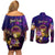 Marshall Islands Couples Matching Off Shoulder Short Dress and Long Sleeve Button Shirt Whale Hibiscus Polynesian