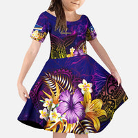 Marshall Islands Family Matching Off Shoulder Maxi Dress and Hawaiian Shirt Whale Hibiscus Polynesian