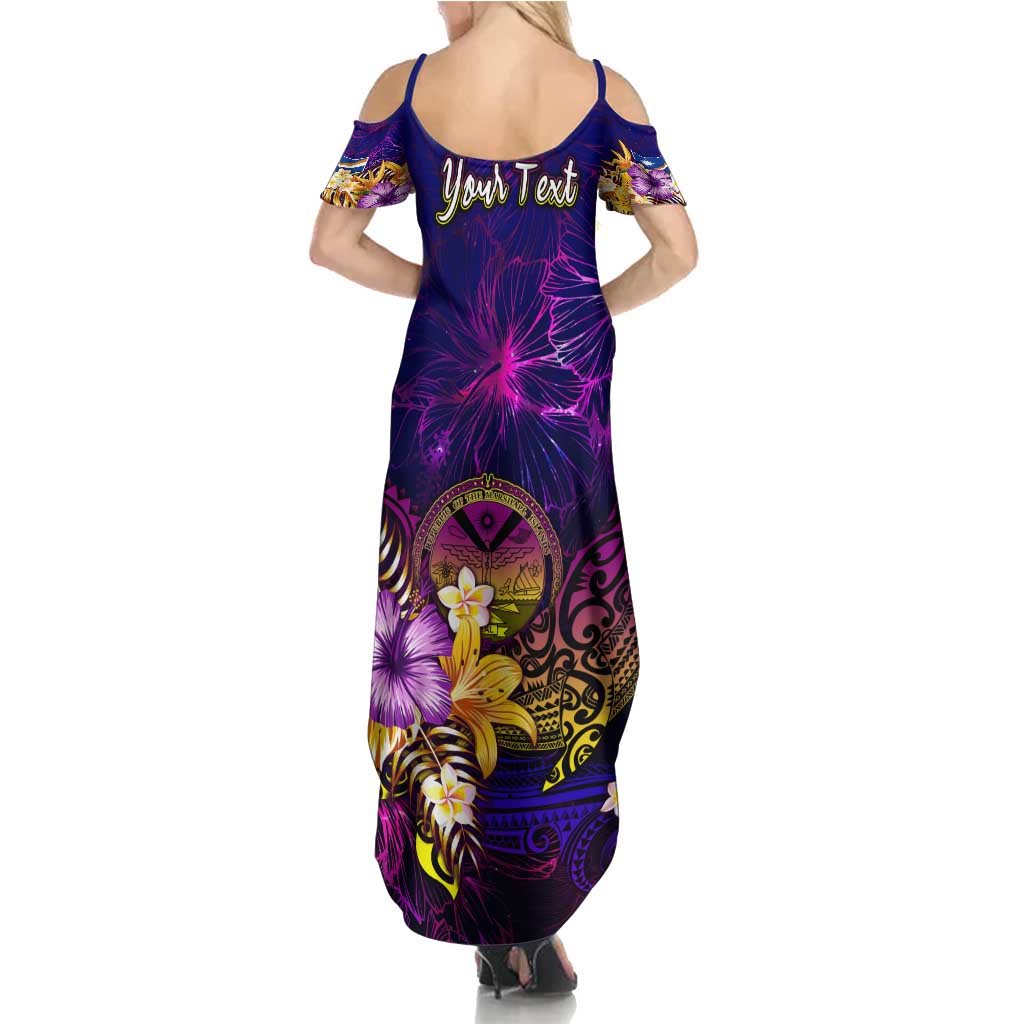 Marshall Islands Family Matching Summer Maxi Dress and Hawaiian Shirt Whale Hibiscus Polynesian