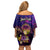 Marshall Islands Off Shoulder Short Dress Whale Hibiscus Polynesian