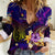 Marshall Islands Women Casual Shirt Whale Hibiscus Polynesian